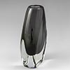 Black and clear Sommerso vase, unknown manuafcturer